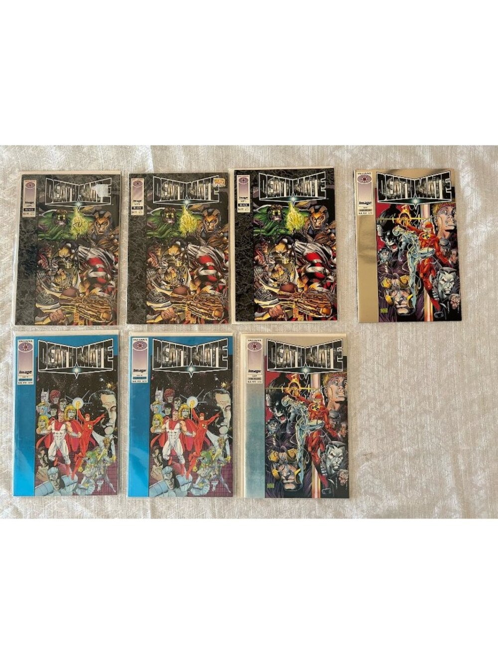 Deathmate Set Lot Of 7 Epilogue Black Blue Silver Valiant-Image, 1993 Comic Book